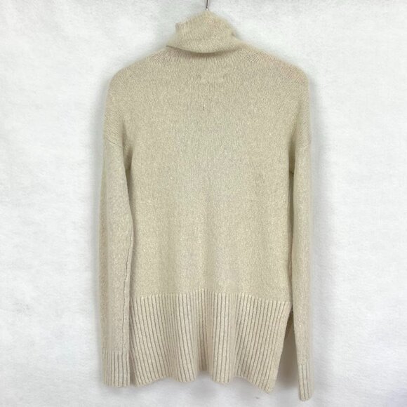 Lou & Grey Turtleneck Sweater Tunic Neutral Minimalist Academia Oversize Soft XS - Picture 5 of 7